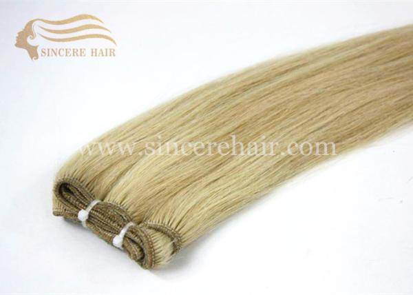 24 Inch Remy Human Hair Extensions, 60 CM Long Light Brown Remy Human Hair Weave Weft Extensions 100 Gram For Sale