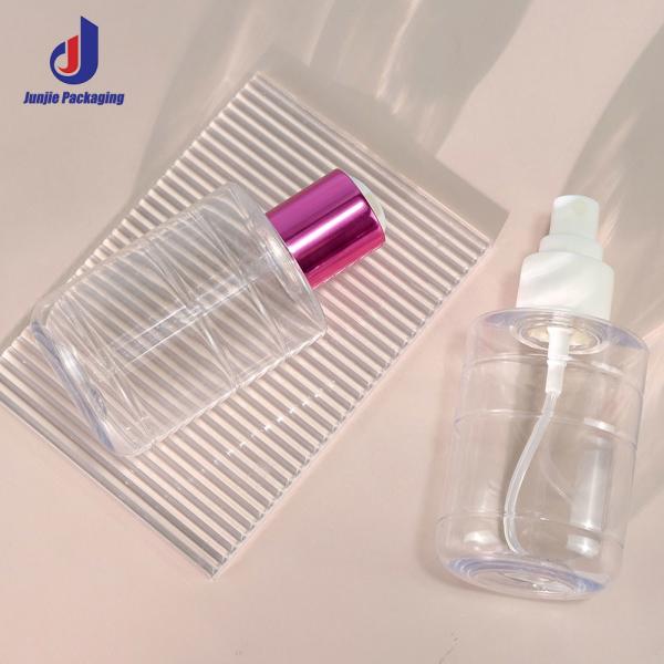 Bouteille de pulvérisation en PET de 30 ml, 50 ml et 100 ml Bouteille de parfum rechargeable en verre de luxe avec bouchon en bois