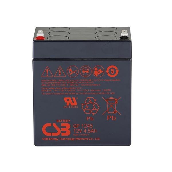CSB Battery GP1245 12V 4.5Ah Energy Storage Maintenance Free Rechargeable VRLA 12V 4.5Ah CSB Battery