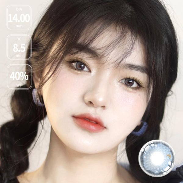 Глаза красят контактные линзы с серым цветом Diopters 1pair естественным голубым красивым