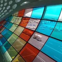 2 mil couleur bleue de la lumière bloquant la protection de la vie privée de la fenêtre de bâtiment teinture