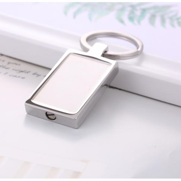 18K Gold Plated Stainless Steel Square and Round Cremation Keepsake Keyring for Jewelry
