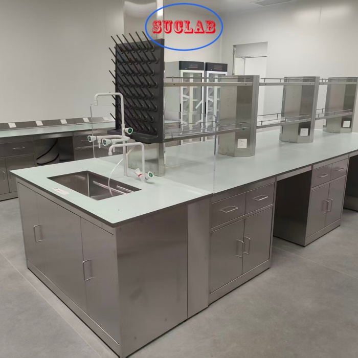 Pehnolic Resin Worktop Stainless Steel Lab Benches Laboratory Cabinet Stainless Steel Durable and Easy to Clean for Scientific Research