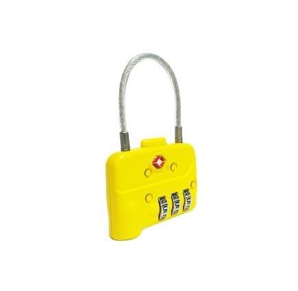 Cable zinc alloy TSA travel lock& Fashion Design yellow Tsa Luggage Lock& 80g Tsa Bag Number Lock