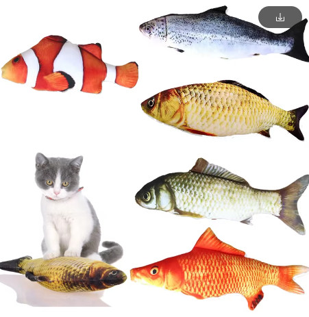 Power-driven Creative 3D Carp Fish Shape Cat Toy Safe and Popular for Pet Gifts