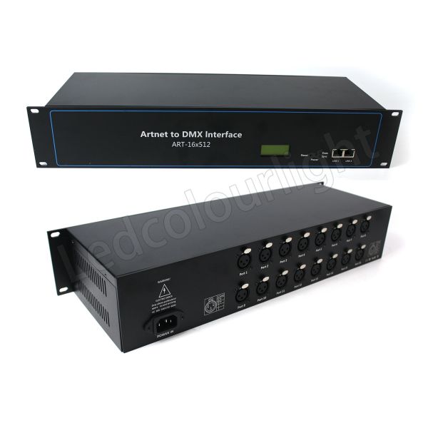 16x512 DMX Channels Artnet to DMX Controller for Stage Pixel Lighting Control