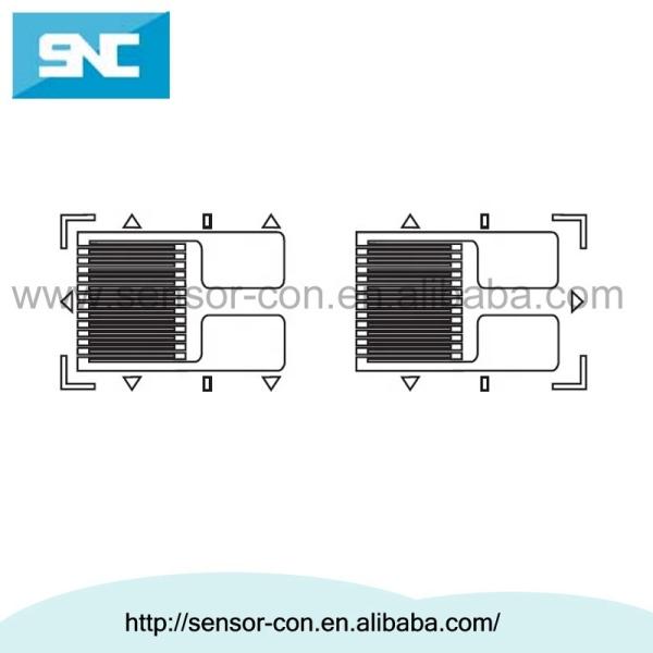Haute sensibilité et résistance maximale BF1000-2GB Grille double parallèle de déformation à demi-pont pour les applications de déformation de flexion