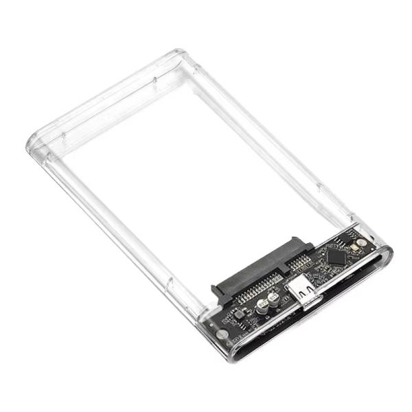 2.5 Inch SATA SSD Enclosure USB 3.0 5Gbps Transparent Case