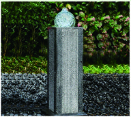 Hexagon Base Natural Stone Fountains Outdoor For Lanscape Hand Carved