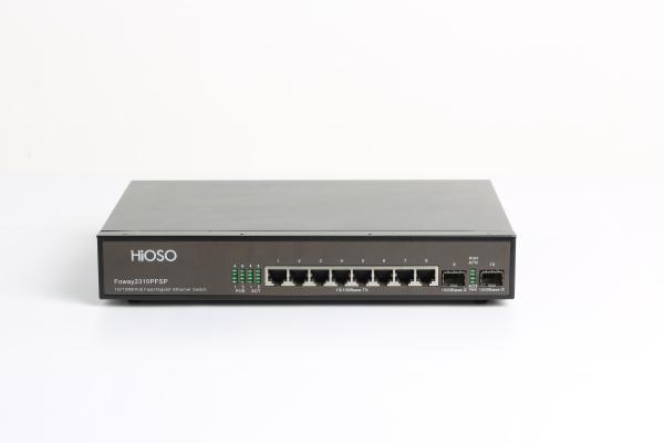 8 10/100M PoE Ports 2 1000M SFP Ports Poe Ethernet Switch 10 Ports