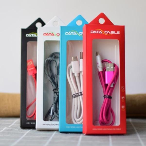 130gsm Mobile Phone Data Cable Packaging Box With Window