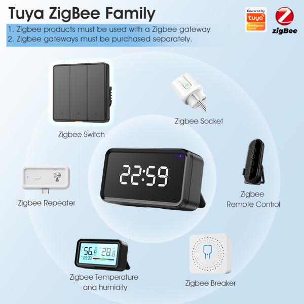 Zigbee Smart Switch no capacitor required With Timing Voice App Alexa Google Home No Neutral Tuya Wall Light Button Switch