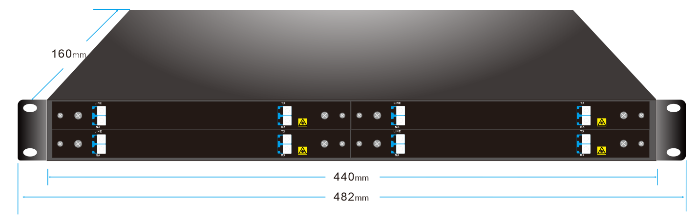 1U Rack DF-SF-CVR-LGX QSFP QSFP28 40 100G 80KM Dual Fiber to Single Fiber Converter Adapter