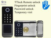 Qleung S812-4 デジタル防水指紋 パスワード カード TTロック アプリ リモートロック スマートホーム ドアロック