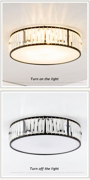 Modern Led Ceiling Lights Crystal Living room decor Creative Black chandelier lamp(WH-CA-98)