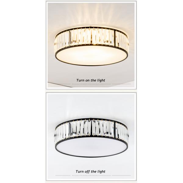 Modern Led Ceiling Lights Crystal Living room decor Creative Black chandelier lamp(WH-CA-98)