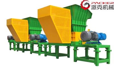 22kW*2 Industrial Shredder Machine Low Noise Plastic Volume Hollow Easy Operation