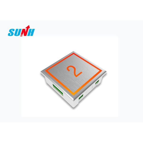 Common Elevator Floor Buttons 4 Lines Connection With DC24V / DC12V Orange Light