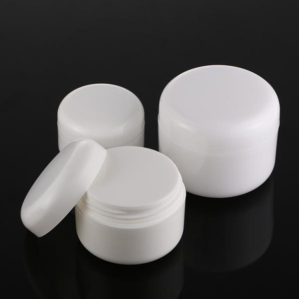 Round White Cream Packaging Jar , Body Cream 50g Cosmetic Jars