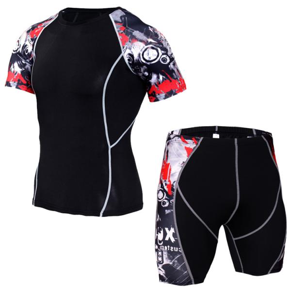 Quick Dry Breathable Gym Rash Guards Suit Sports Set Sport Men