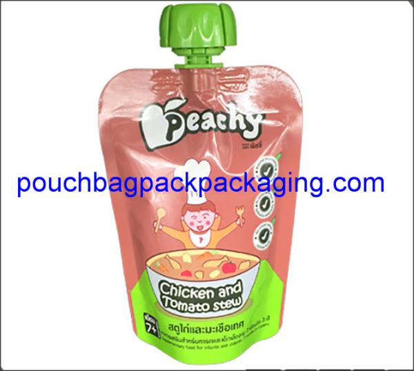 Custom juice spout pouch, Wholesale China Factory energy drink stand up spout pouch