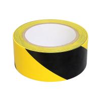 Visibilité élevée de PVC de film de bande noire jaune de précaution pour des risques en matière de sécurité de repérage de passages couverts
