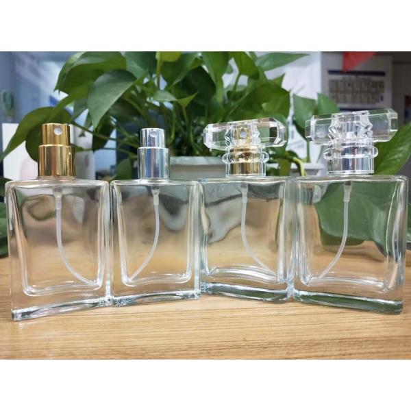30ml 50ml Customizable Glass Mist Spray Bottle Luxury Empty Square Perfume Bottle