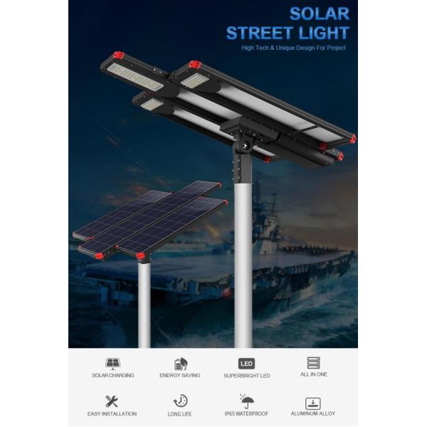 L'ODM extérieur tout dans un réverbère solaire de LED a intégré 160w en aluminium 200w 320w 360w