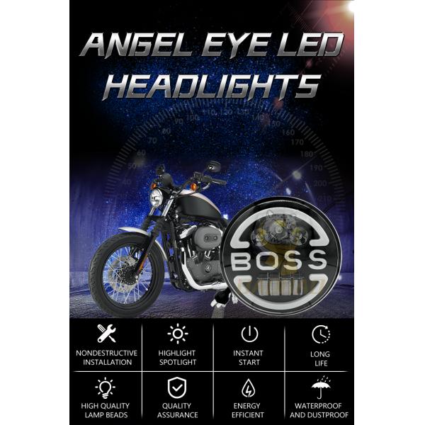 Harley 7 Inch White Circle 40W Available LED Motorcycle Headlight