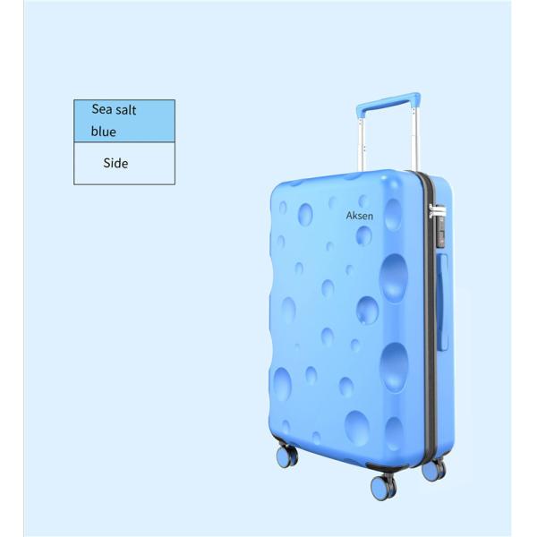 Maleta rígida de PC con diseño de puntos bonitos estilo esponja con asa suave, ruedas giratorias, apertura frontal y cerradura TSA de 24 pulgadas