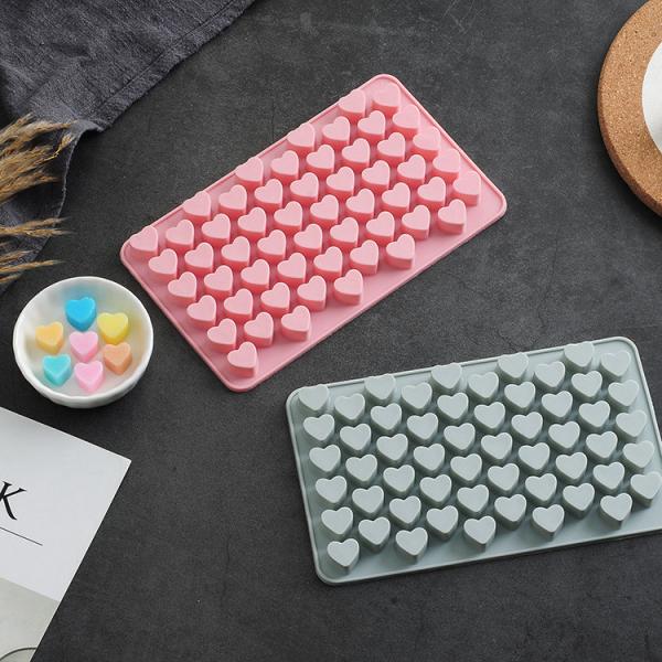 Baking Mold 55 Cavity Gummy Love Heart Chocolate Silicone Mold Fondant Tool Candy Eco Friendly Ice Cube Tray Chocolate