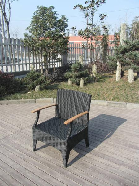 Brown Wicker Rattan Garden Dining Sets , Conservatory Furniture Set