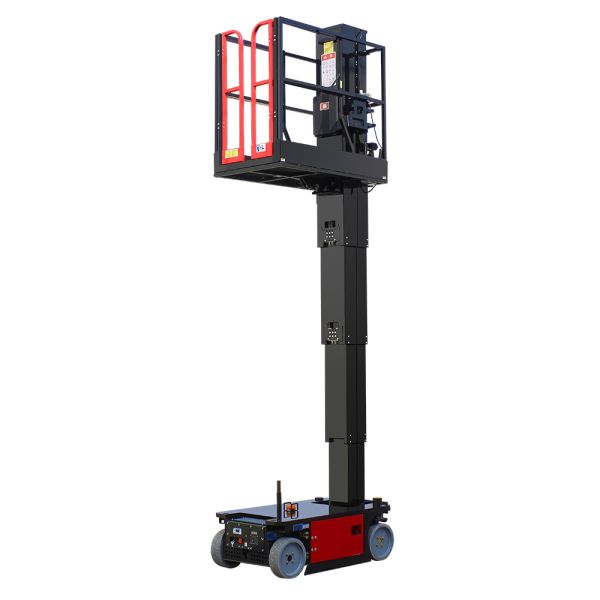 Aluminum Personnel Vertical Mast Boom Lift 26 Ft Cherry Picker Equipment For Shopping Mall Cleaning