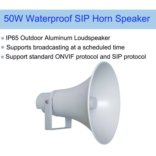 50W IP65 Aluminum Waterproof SIP Horn Speaker Outdoor Use High Quality