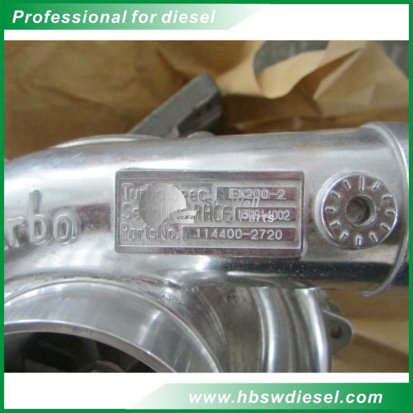 Turbocharger RHC6 114400-2720 for Hitachi EX200-2/3 Excavator with 6BD1 Engine turbo