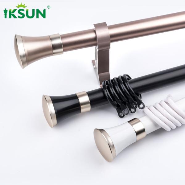 Industrial Curtain Rod Aluminum Curtain Pole Home Window Decoration With Accessories