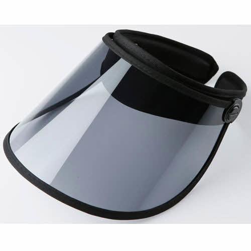 Outdoor Transparent Sun Visor Caps , UV Protection Navy Blue Plastic Sun Visor Hats