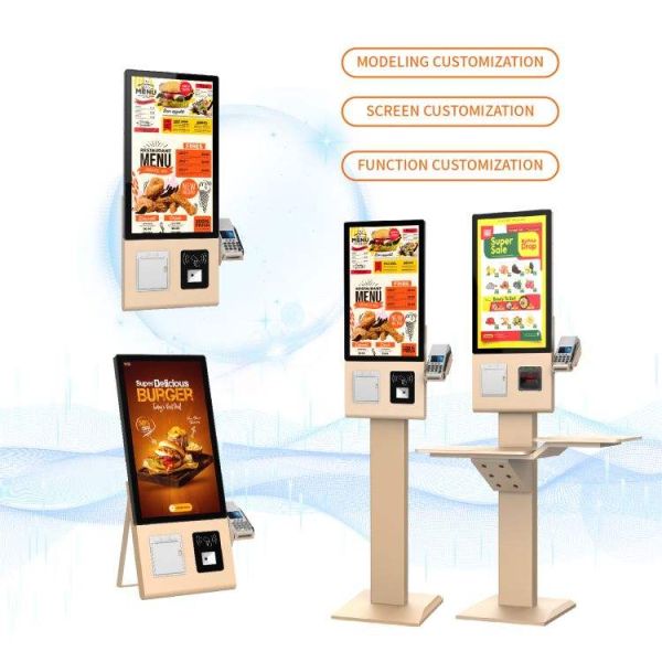 Elegant And Smart Design Rfid NFC Reader with and Contactless Payment Systems Self Ordering Kiosk Machine
