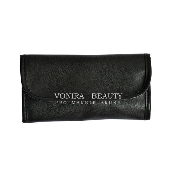 Инструмент мешка крена держателя сумки случая щетки макияжа кожи Фаукс перемещения черный