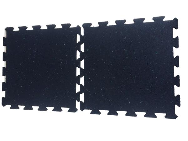 Anti Slip Interlocking Rubber Mat 1000X1000X40mm Puzzle Piece Gym Flooring Black