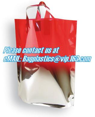 CLEAR FROSTED SOFT LOOP SHOPPER BAG,Soft Loop Handle Plastic Bag OEM Plastic Bagbiodegradable retail shopping bags pack