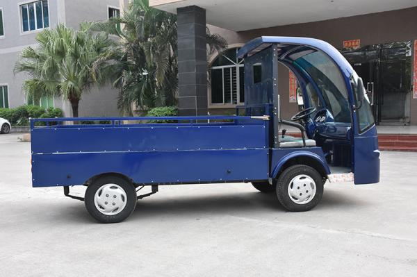 Low Noise 4 Wheels Electric Cargo Van Utility Cart With Stainless Steel Cargo Box