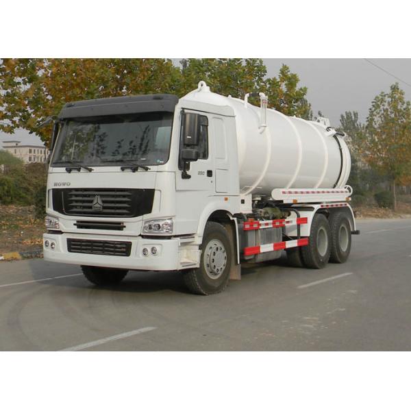 Large Capacity Heavy Duty Vacuum Sewage Truck 6X4 Euro2 290HP , ISO
