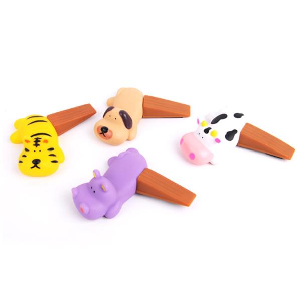 DIY Painting Animal Soft Vinyl Toys Door Stopper 10*10*9cm Custom Design For Children