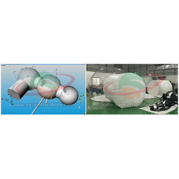 Прочный серый на открытом воздухе располагаясь лагерем раздувной шатер пузыря 2 лет гарантии