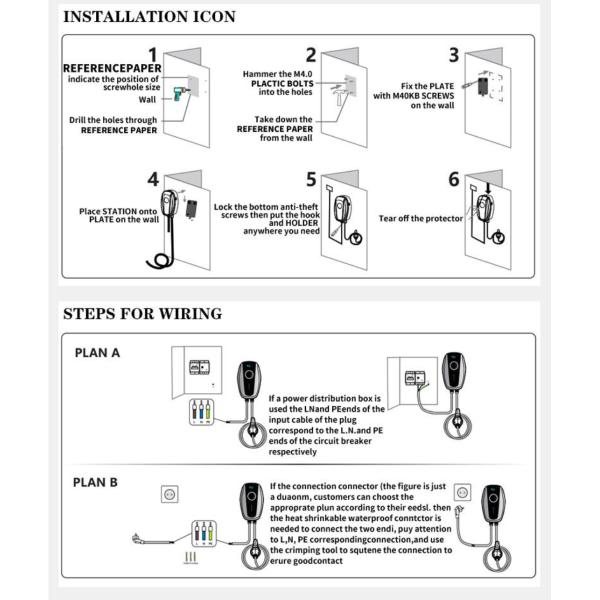 32A 7KW Car AC EV Charger New Energy Vehicle Charging Pile APP Control Home