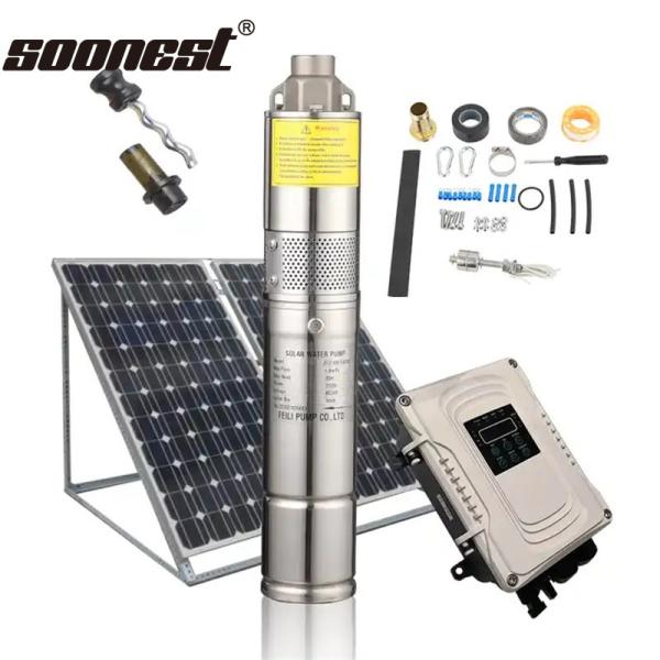 120M 5500W Solar Water Pump Solar Power Submersible Water Pump With Panel Solar System Submersible Pump