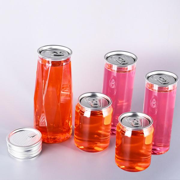 Versatile 500ml PET Plastic Beverage Bottles With Snap On Lid For Smoothies Tea
