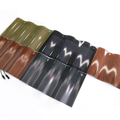 Topcon Solar Panel Technology BIPV 50W Glass and Monocrystalline Silicon Solar Roofing Tile System 685*420*9mm Size