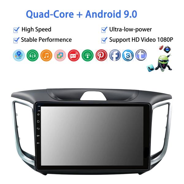 10 polegadas BT Wifi Usb Touch Screen Car Stereo Para Hyundai IX25 Creta 2014
